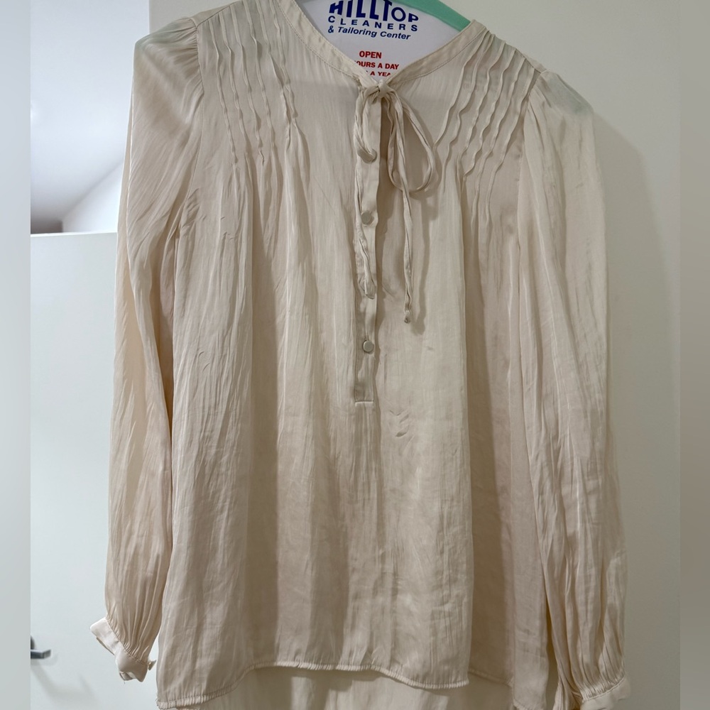 J. Crew Cream Button-Up Blouse